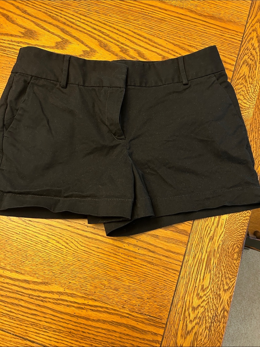LOFT Black High-Waist Tailored Shorts